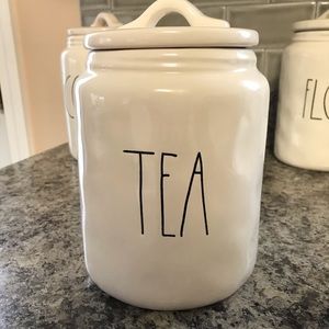 Rae Dunn LL TEA CANISTER. RESERVED FOR HALLY—WARR